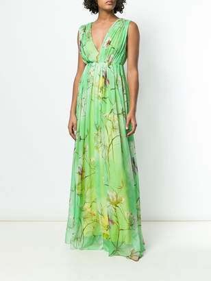 Blumarine floral print evening gown