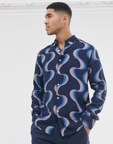 Thumbnail for your product : Farah Searling pattern shirt in navy