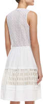 Thumbnail for your product : Rebecca Taylor Voile & Lace Drawstring Dress