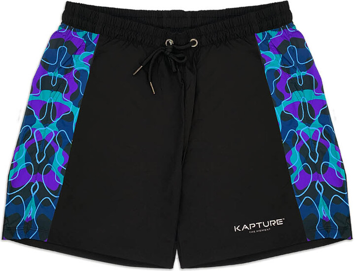 Kapture Blue Neo City Camo Shorts - Turquoise