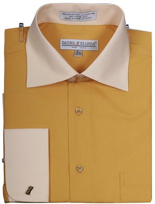 Sunrise Outlet Men's Two Tone French Cuff Shirt - 17.5 36-37