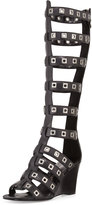 Thumbnail for your product : Luxury Rebel Kennedy Riveted Strappy Leather Boot, Black