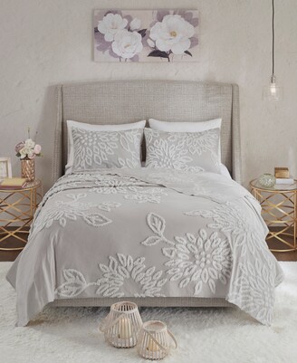 Madison Home USA Veronica King/California King 3-Pc. Tufted Cotton Chenille Floral Comforter Set