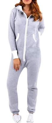 SkylineWears Women's Ladies Onesie Hoodie Jumpsuit Playsuit XL