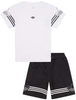 Thumbnail for your product : adidas 3-Stripe T-Shirt and Shorts Set