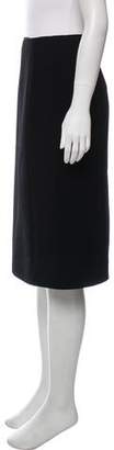 Prada Knee-Length Wool Skirt Black Knee-Length Wool Skirt