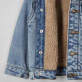 Thumbnail for your product : River Island Mini boys blue borg collar denim jacket