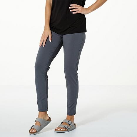 Ahh By Rhonda Shear Flat Front Legging - Gray/Grey - Size X-Small