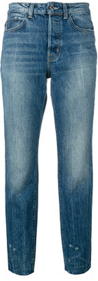 Helmut Lang distressed cropped jeans