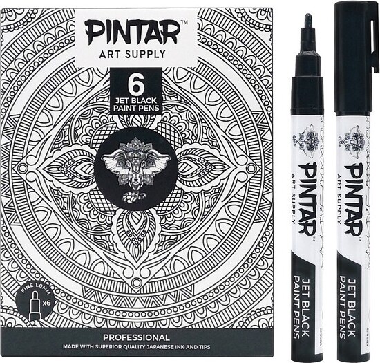 Pintar Premium Acrylic Paint Pens - Fine Tip Pens For Rock Painting, Wood,  Paper, Fabric & Porcelain, Craft Supplies, Diy Project (14 Colors) : Target