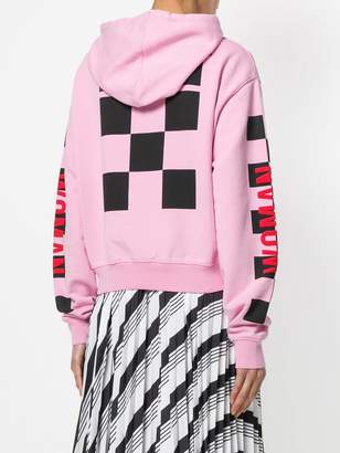 Off-White natural cropped hoodie