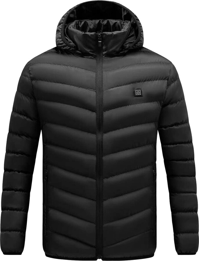 Fossean Heated Gilet Heated Vest Heated Body Warmer Mens Long down Coat