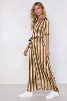 Thumbnail for your product : Nasty Gal Womens Changing Lanes Striped Shirt Dress - Green - 6