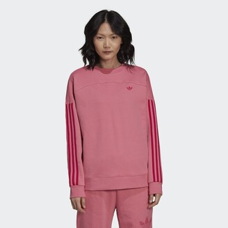adidas Sweatshirt with a Sporty Cut Line and Colored Stripes - ShopStyle