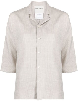 Stephan Schneider Crop-Sleeve Linen Shirt