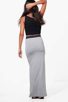 Thumbnail for your product : boohoo Helena Contrast Waistband Jersey Maxi Skirt
