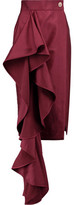 Thumbnail for your product : SOLACE London Aideen Ruffled Satin Skirt