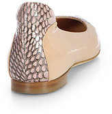 Thumbnail for your product : Reed Krakoff Academy Snakeskin & Patent Leather Ballet Flats
