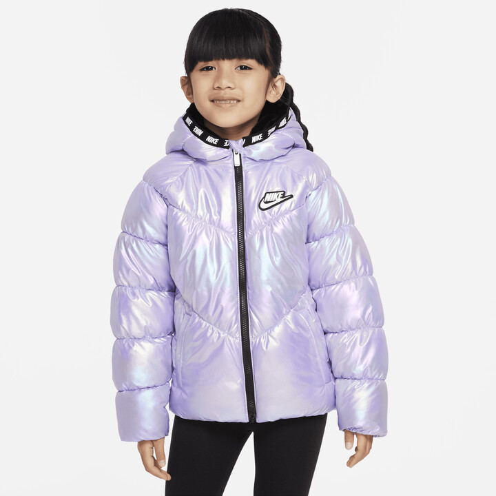 Nike Little Kids' Printed Hooded Puffer Jacket in Multicolor - ShopStyle  Girls' Outerwear