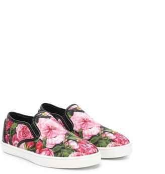 Dolce & Gabbana Kids rose print sneakers