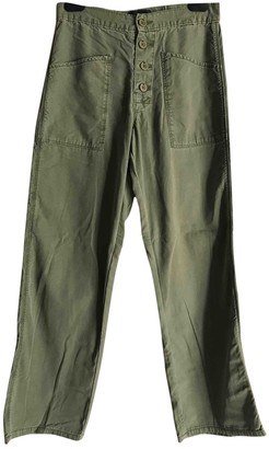RtA Green Cotton Jeans for Women