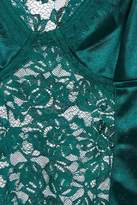 Thumbnail for your product : Quiz Green Satin Lace Bodysuit