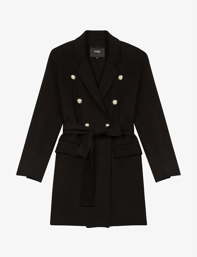 maje wool blend coat