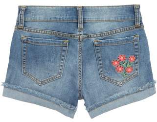 Tucker + Tate Flower Embroidered Denim Shorts