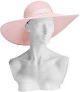 Thumbnail for your product : Eugenia Kim Bunny Pretty In Pink appliquéd hemp-blend sun hat