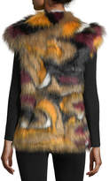 Thumbnail for your product : Fabulous Furs Cap-Sleeve Faux-Fur Vest, Multi