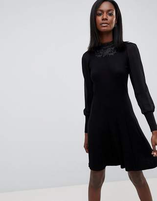 Oasis High Neck Lace Dress