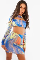 Thumbnail for your product : boohoo Wrap Around Tie Detail Mini Skirt