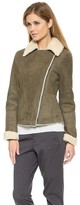 Thumbnail for your product : Vince Asymmetrical Shearling Jacket