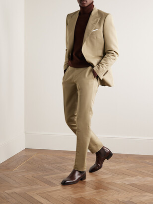 TOM FORD Austin Straight-Leg Wool and Silk-Blend Satin-Jacquard Suit  Trousers for Men