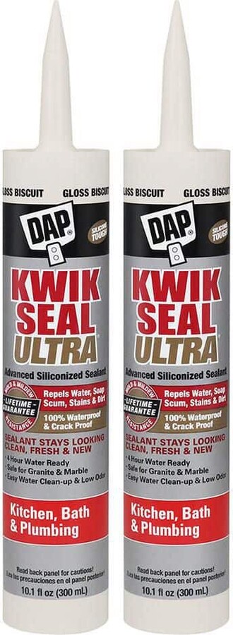 D.A.P. Kwik Seal Ultra 10.1 oz. Biscuit Advanced Siliconized Kitchen and Bath Caulk (2-Pack)