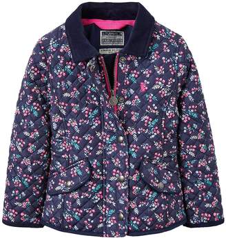 Joules Girls Newdale Print Quilted Jacket