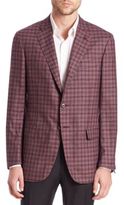 Thumbnail for your product : Isaia Check Wool Blazer