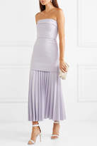Thumbnail for your product : Dion Lee Strapless Pleated Crepe Maxi Dress - Lilac
