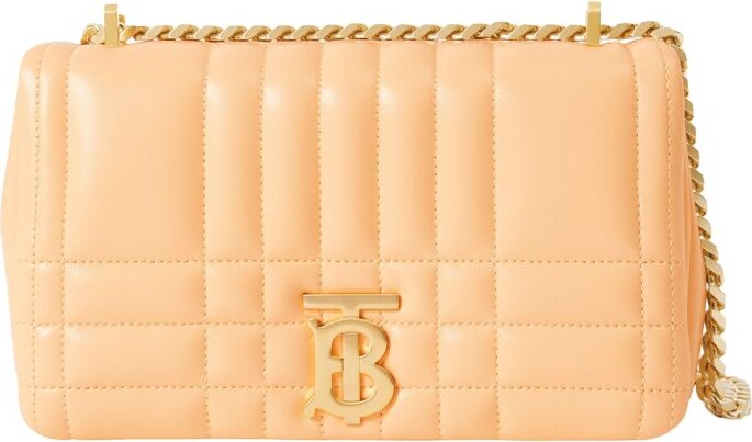 Burberry Beige Quilted Lambskin Leather Small Lola Flap Bag - Yoogi's Closet