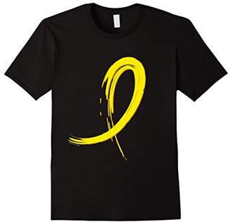 Endometriosis T-Shirt Yellow Graffiti Ribbon