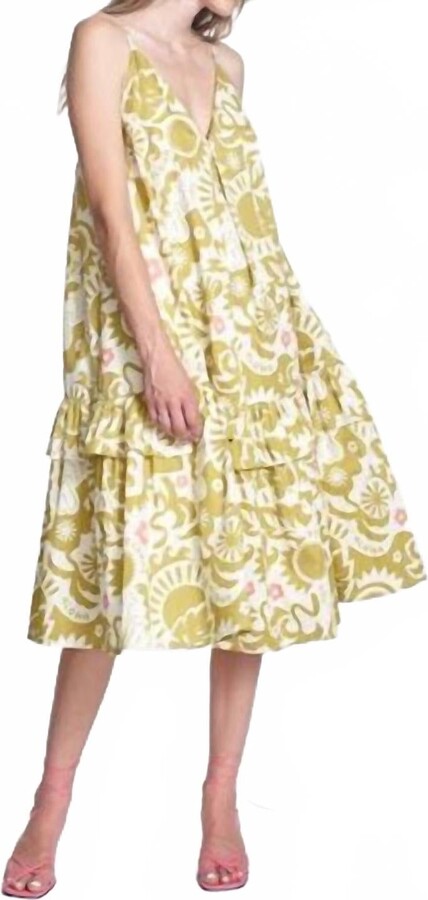 Corey Lynn Calter Macie Dress In Lime