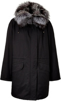Thumbnail for your product : Yves Salomon Parka with Silver Fox Lined Hood