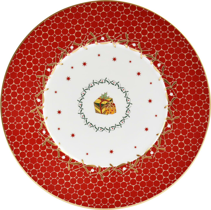 Bernardaud Noel Red Gift Salad Plate