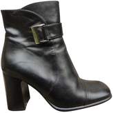 Black Leather Ankle Boots 