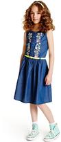 Thumbnail for your product : Free Spirit 19533 Freespirit Embroidered Denim Dress and Neon Belt