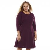 Thumbnail for your product : Daisy fuentes ® ponte fit & flare dress - women's plus size