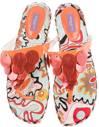 Emilio Pucci Embellished Slide Sandals