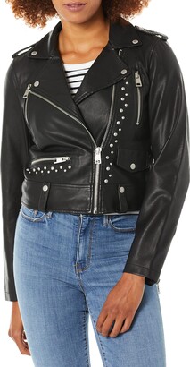 Levi's Size Women's Plus Faux Leather Studded Motorcycle Jacket