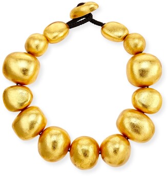 Viktoria Hayman Freeform Gold Foil Bauble Necklace