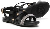 Thumbnail for your product : Versace Children Crystal-Embellished Strap Sandals